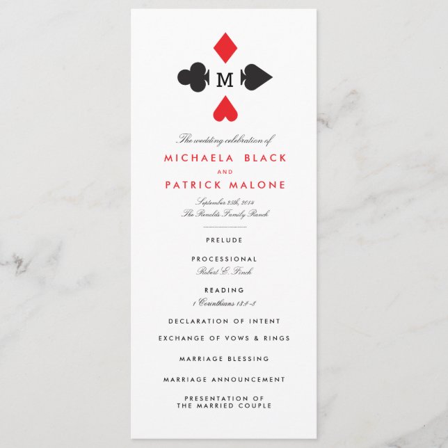 Casino Programmes de mariage (Devant)