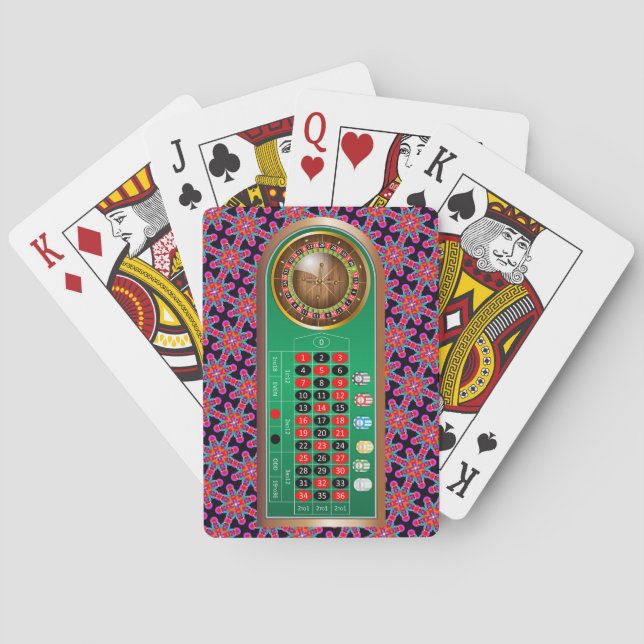 Casino Qualité Euro Roulette Deck de Cartes de Jeu (dos)
