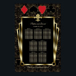 Casino Royale Gold Art Déco Mariage Tableau de siè<br><div class="desc">N'IMPORTE QUEL ÉVÉNEMENT ! Tableau Art Déco Gold Black Seating. Utilisez l'outil Personnaliser pour ajouter vos informations. Pour les articles correspondants,  s'il vous plaît,  visitez mon Casino Art Déco Gold Collection.</div>