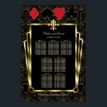 Casino Royale Gold Art Déco Mariage Tableau de siè<br><div class="desc">N'IMPORTE QUEL ÉVÉNEMENT ! Tableau Art Déco Gold Black Seating. Utilisez l'outil Personnaliser pour ajouter vos informations. Pour les articles correspondants,  s'il vous plaît,  visitez mon Casino Art Déco Gold Collection.</div>