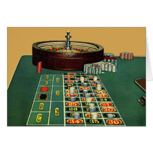 Casino vintage Roulette Table Jeu, Chips de jeu