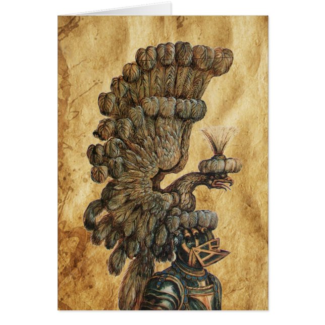 CASQUE DE CHEVALIER ANTIQUE AVEC PARC D'AGLE (Devant)