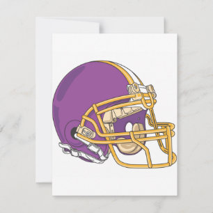 Casque de football en or violet