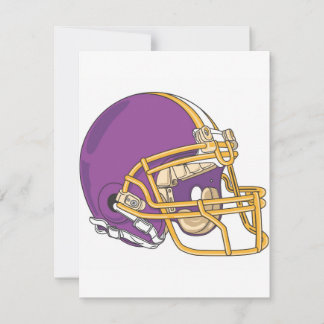 Casque de football en or violet