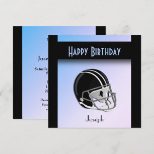 Casque de football Invitation de fête d'anniversai