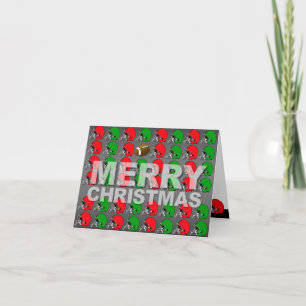 Casque de football Joyeux carte de Noël