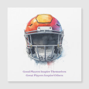 Casque de football motivationnel inspirant