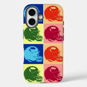 Casque de football Pop Art couleur 4 Coque iPhone