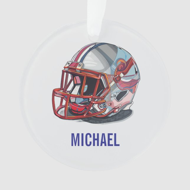Casque de football Pop Art Nom motivationnel (devant)