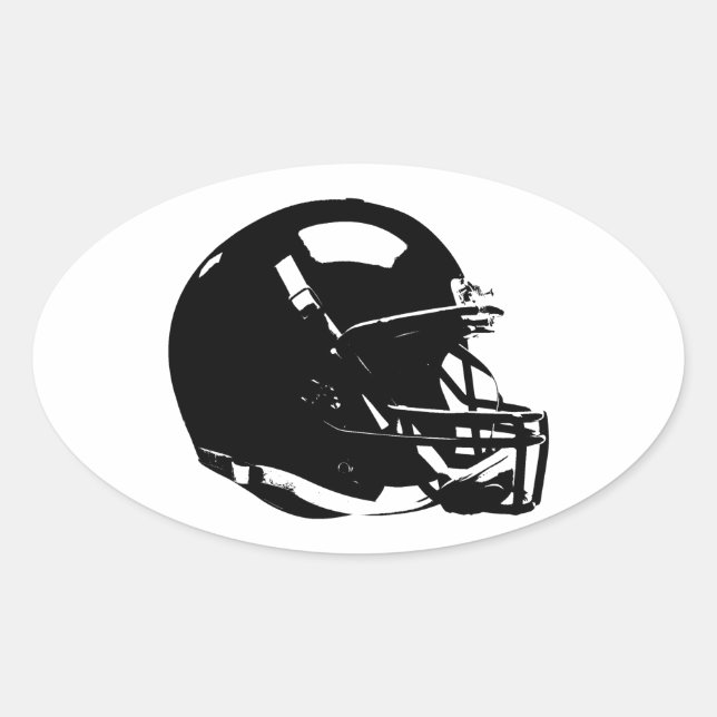 Casque de football Pop Art Sticker Oval (Devant)
