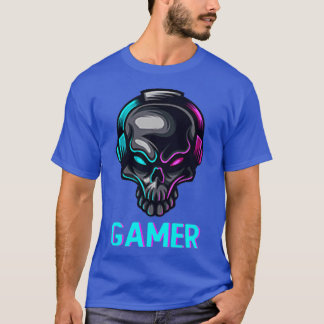 Casque de jeu Gamer Crâne Gamer Premium T-Shirt