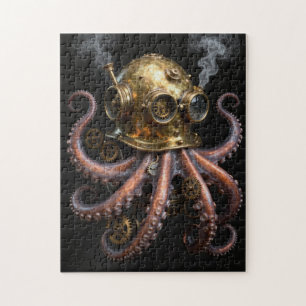 Casque de plongée Kraken Octopus Steampunk Puzzle