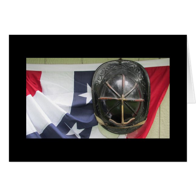 Casque et drapeau du feu (Devant horizontal)