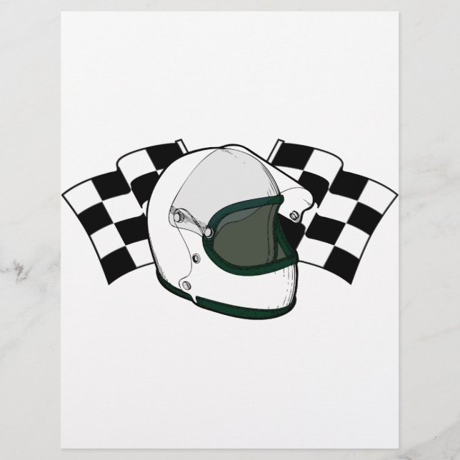 Casque et drapeaux (Devant)