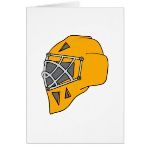 Casque orange de gardien de but