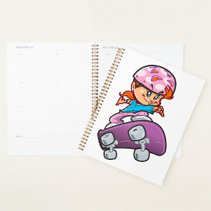 Casque rose amusant pour fille skater planche à ro