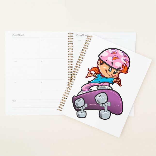 Casque rose amusant pour fille skater planche à ro (Créateur téléchargé)