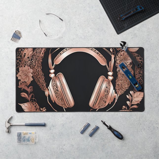 Casque Rosegold art AI  (Poste de travail)