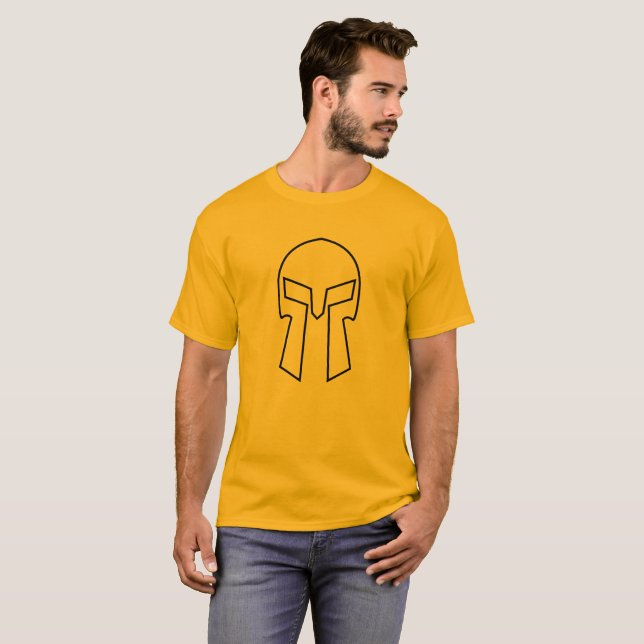 Casque spartiate - T-shirt de base pour hommes (Devant entier)