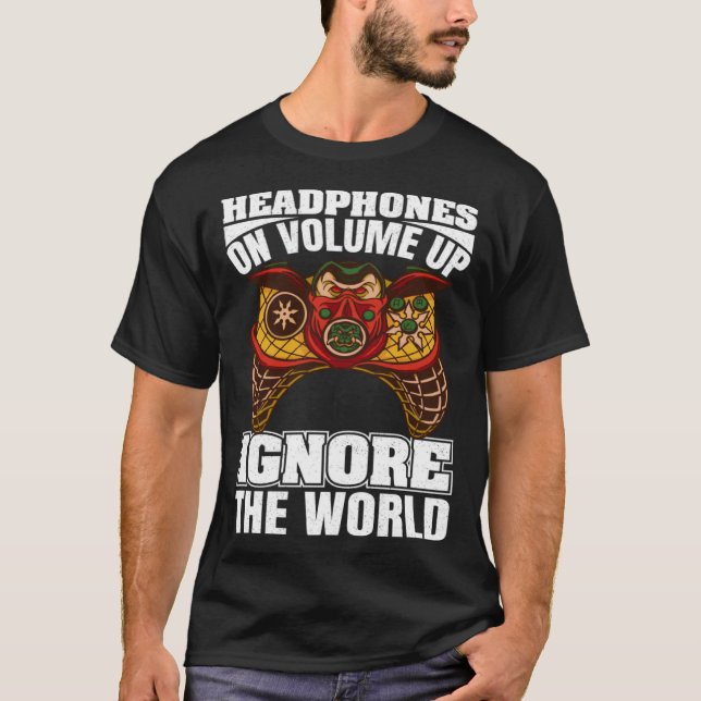 Casque sur Volume Haut Ignorer Le Monde Jeu Ne (Devant)