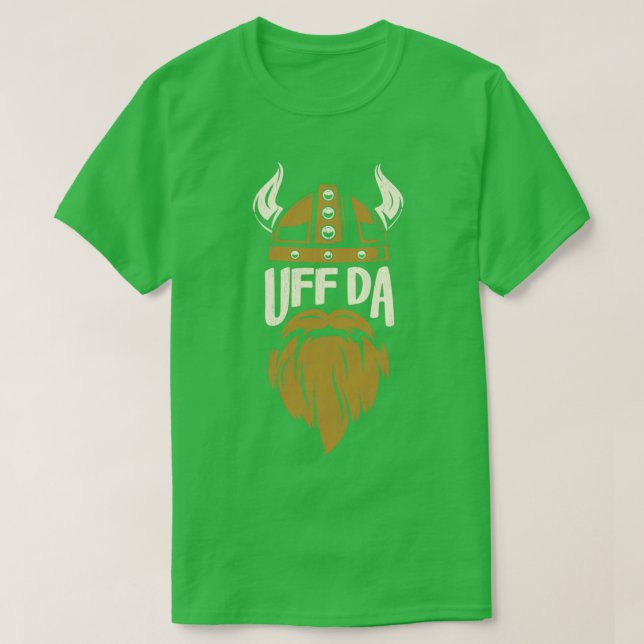 Casque Uff Da Viking et TShirt classique de la bar (Design devant)