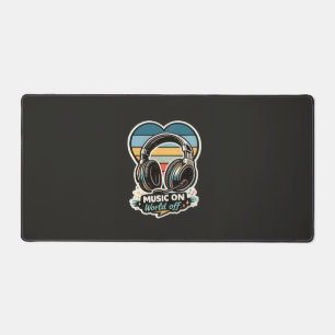 Casque Vintage Design Musique Allumée Monde Éteint