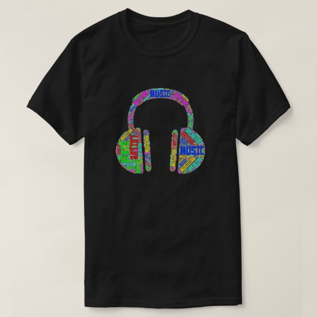 Casques de musique colorée Graphic T-Shirt (Design devant)
