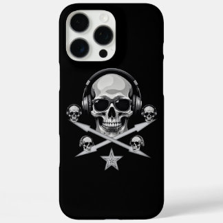 Casques DJ Dark Skull iPhone 16 Pro Max Coque