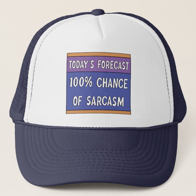 Casquette 100% de chance de sarcasme (Devant)