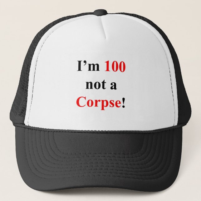 Casquette 100 pas un cadavre ! (Devant)