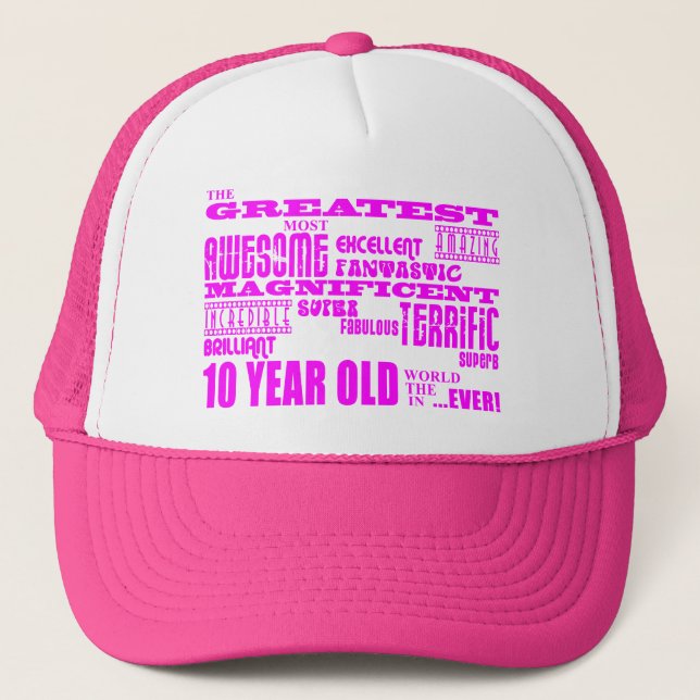 Casquette 10èmes anniversaires de filles : Plus grands 10 (Devant)