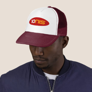 Casquette 10NIS Red Tennis Logo sportif Trucker Chapeau