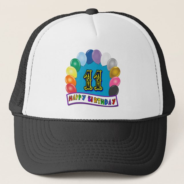 Casquette 11ème Cadeaux d'anniversaire avec la conception (Devant)