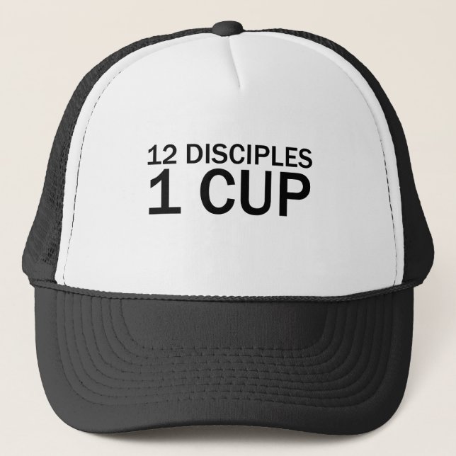 Casquette 12 DISCIPLES, T-shirt drôle de dernier dîner de 1 (Devant)