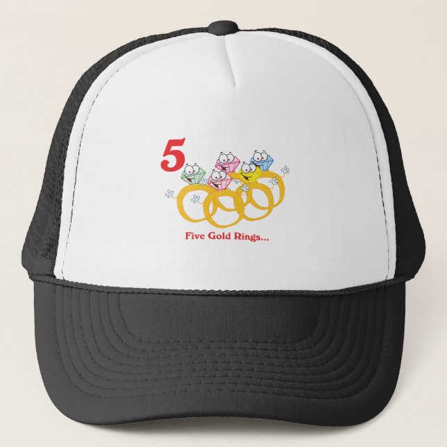 Casquette 12 jours cinq anneaux d'or (Devant)