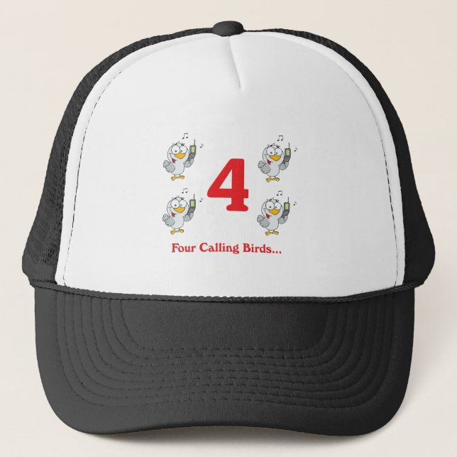 Casquette 12 jours quatre oiseaux chanteurs (Devant)