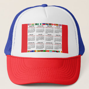 Casquette 12 mois calendrier de l'année 2025