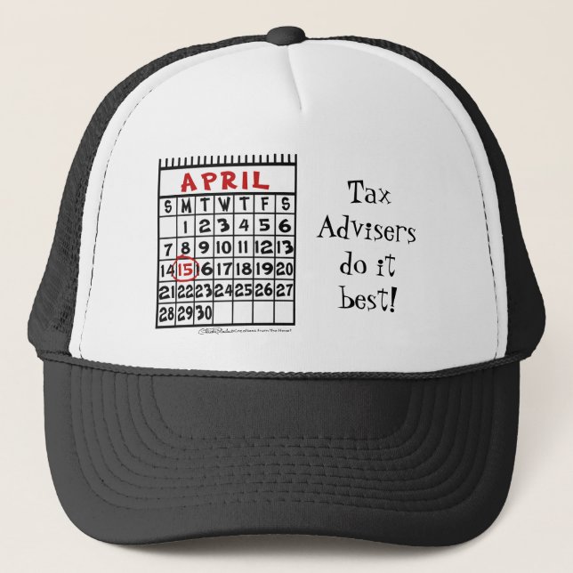 Casquette 15 avril - Humour fiscal (Devant)