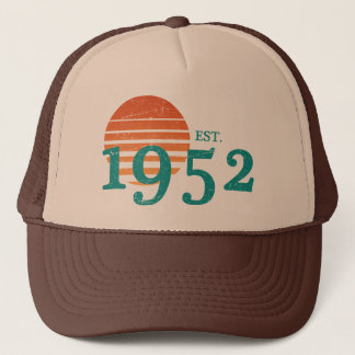 Casquette 1952 70e anniversaire coucher de soleil Vintage