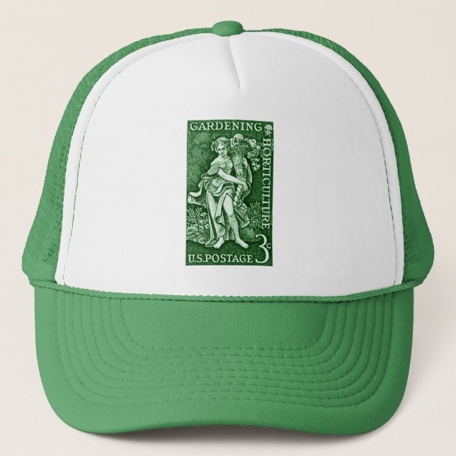 Casquette 1958 Jardinage + Timbre d'horticulture (Devant)