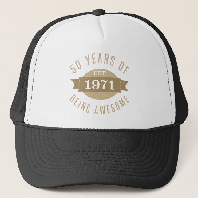 Casquette 1971 Funny 50e anniversaire Awesome (Devant)