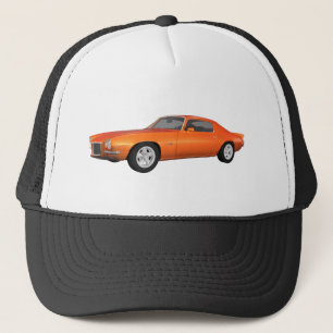 Casquette 1972 Camaro : Muscle Car : Fin orange :