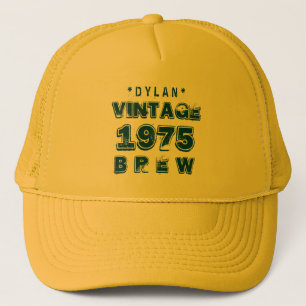 Casquette 1975 quarantième ou tout or VINTAGE J30BZ de BREW
