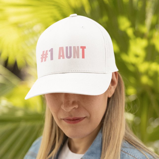 Casquette #1 tante| Rose doux rétro | Meilleur cadeau de tan (Créateur téléchargé)