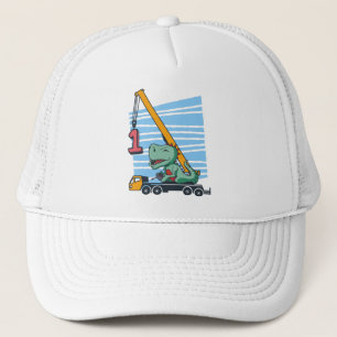 Casquette 1er Anniversaire 1 an Dinosaur Grue Mobile