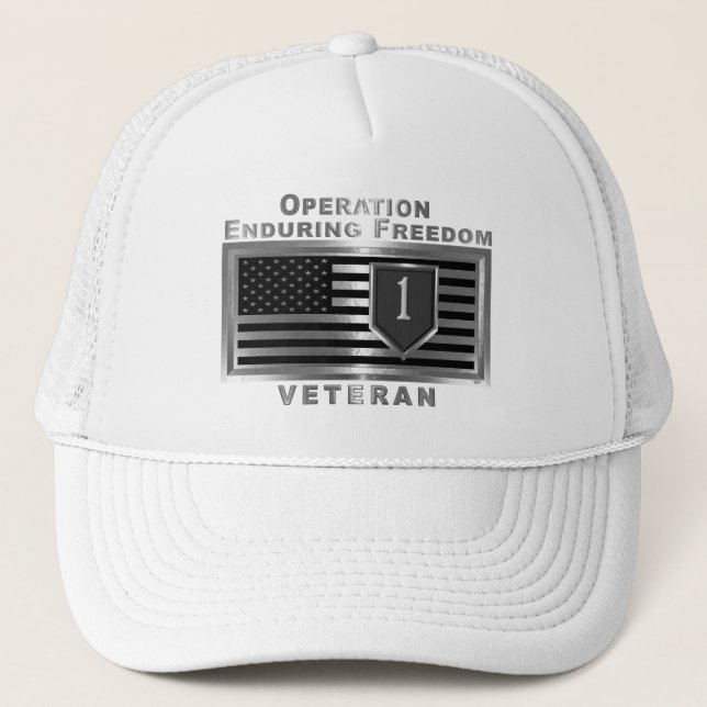 Casquette 1re Division d'Infanterie Opération Enduring Freed (Devant)