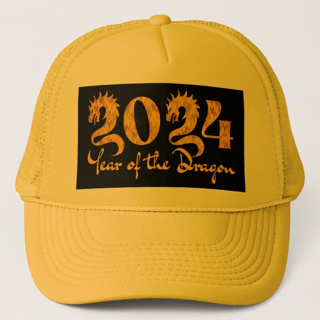 CASQUETTE 2024 ANNÉE DU DRAGON D'OR (Devant)
