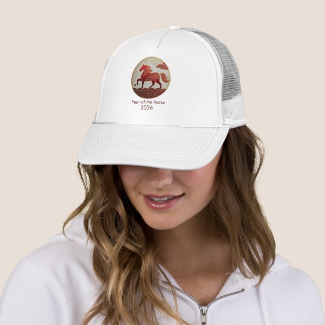 Casquette 2026 Year of the Horse – Lunar New Year Art (En situation)