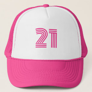 Casquette 21e anniversaire rose