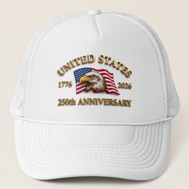 Casquette 250e anniversaire USA Patriotique | 1776–2026 (Devant)